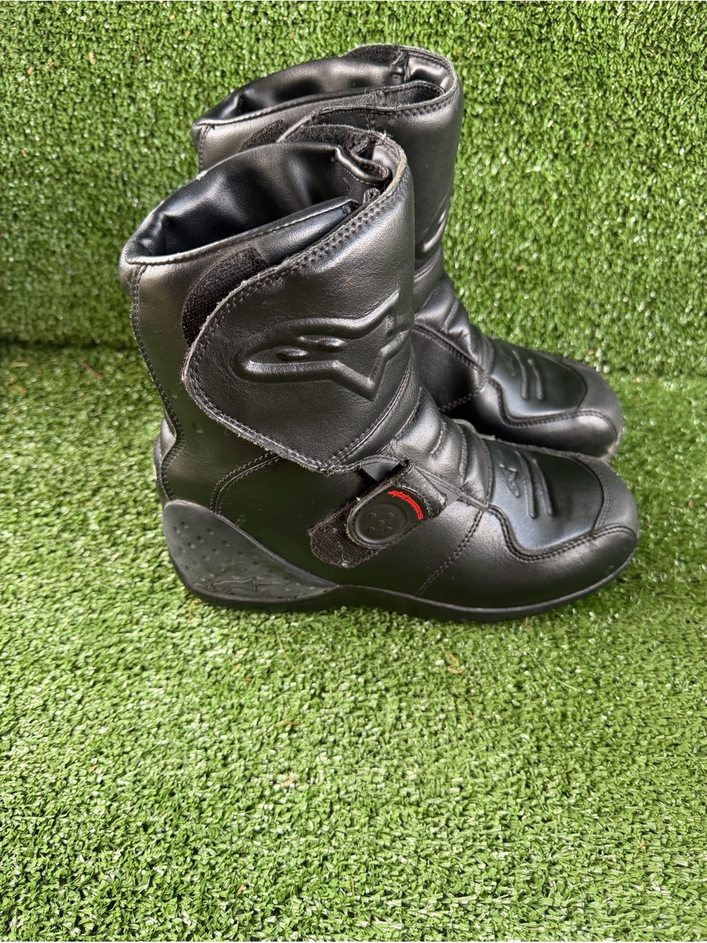 Alpinestars Ridge Waterproof Black Leather Motorcycle Boots Men's Size 7.5